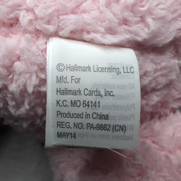 Hallmark Rosebud Elephant Plush Pink Sherpa Polka Dot Ears Very Soft Stuffed Toy - Picture 16 of 16